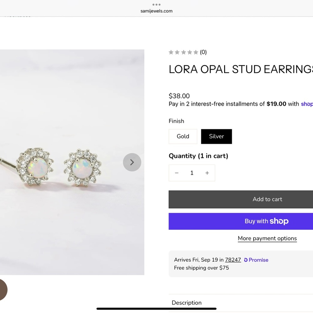 Opal Stud Earrings in Gold and Silver